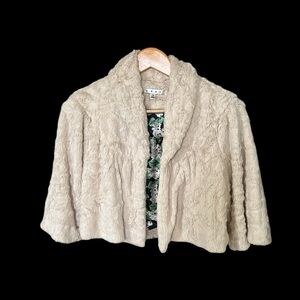 Cabi Women's Alpine Shrug Cropped Faux Fur Jacket, Size S, NWOT